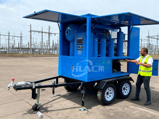 Compact and Durable Equipment of Mobile Oil Purifier ≤0.4 Mpa Vacuum Level -0.06～-0.099 Mpa